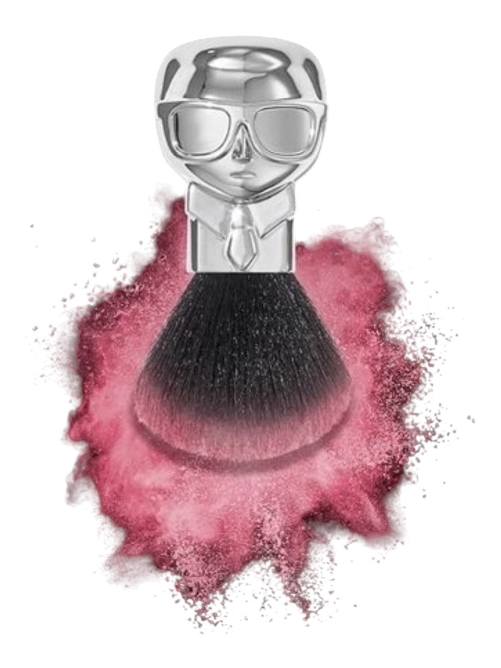 new Karl Lagerfeld + Modelco ꧁ Limited Edition Karl Buki Kabuki Brush ꧁ Silver
